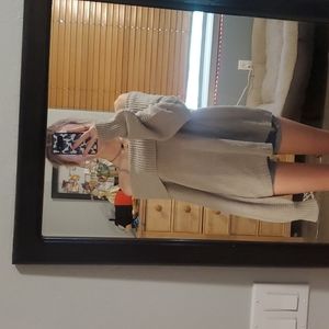 She + Sky Off The Shoulder Sweater- Grey- M